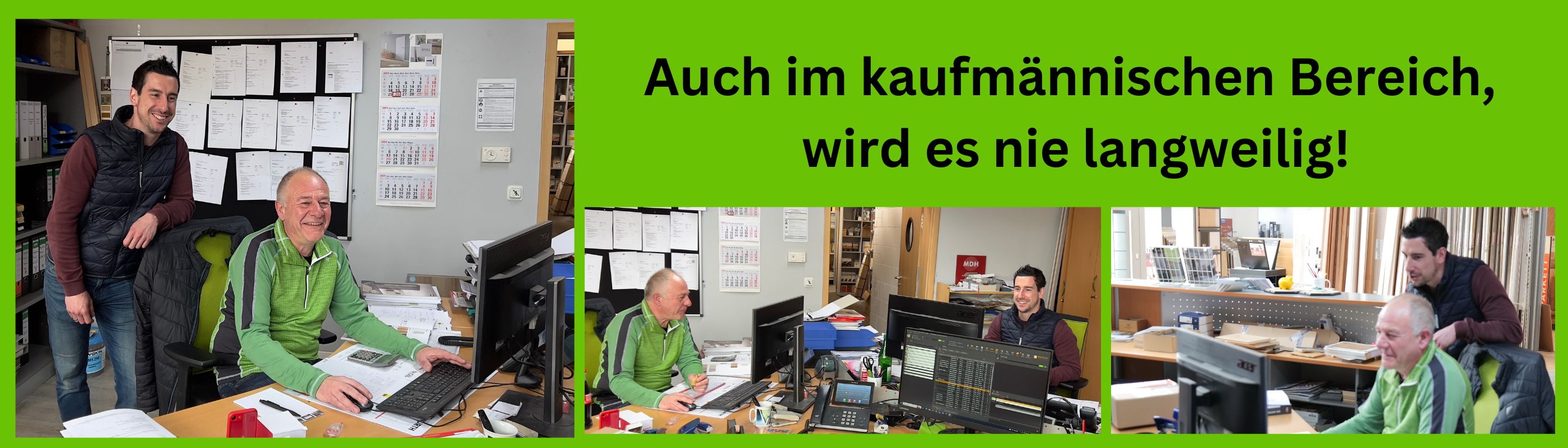 Im kaufmännischen Bereich bei Nagel wird es nicht langweilig Collage kaufmännischer Bereich